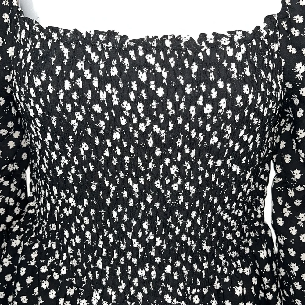 SOLD! AUW floral ruffled sleeves off the shoulder dress - Picture 5 of 16